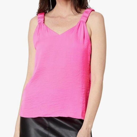 Vince Camuto Ruffle Strap Rumple Tank - Picture 5 of 5